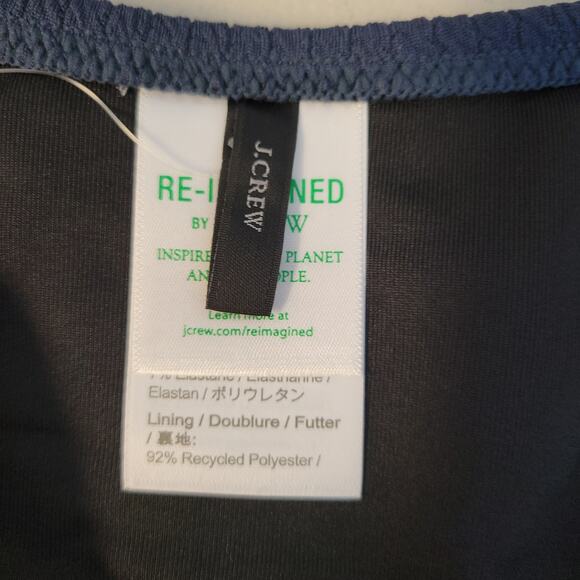 NWT J.Crew Textured Curved Waist Cheeky Bikini Bottom Beach Vacation Size M - Picture 4 of 6